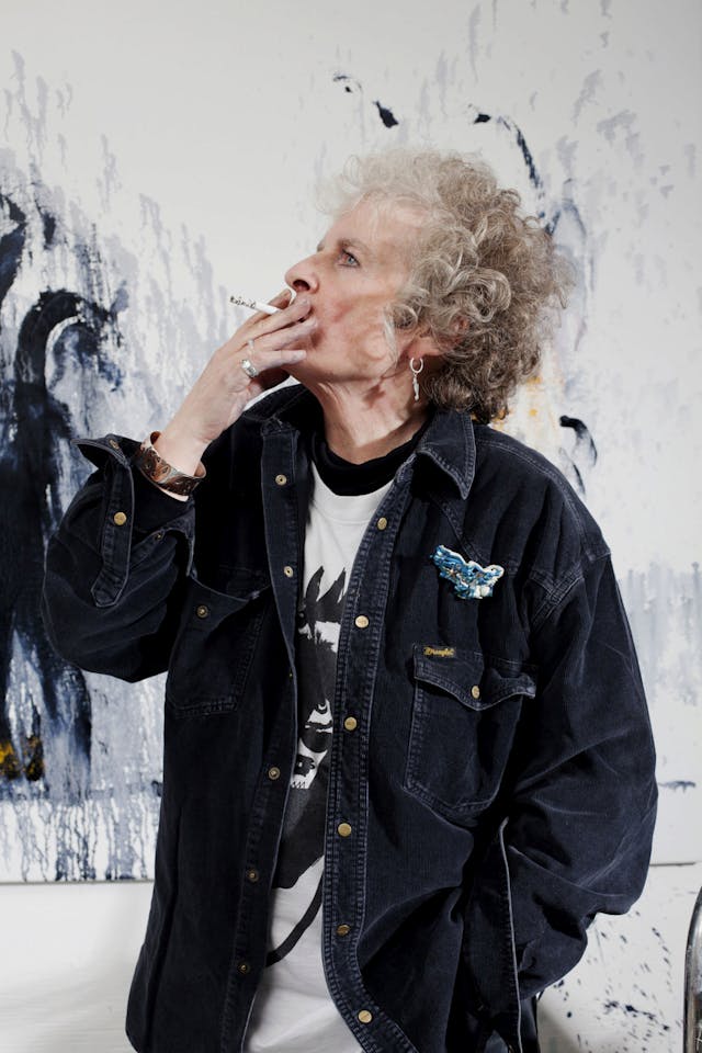 Maggi Hambling CBE in her studio in Clapham, London UK - October 2012