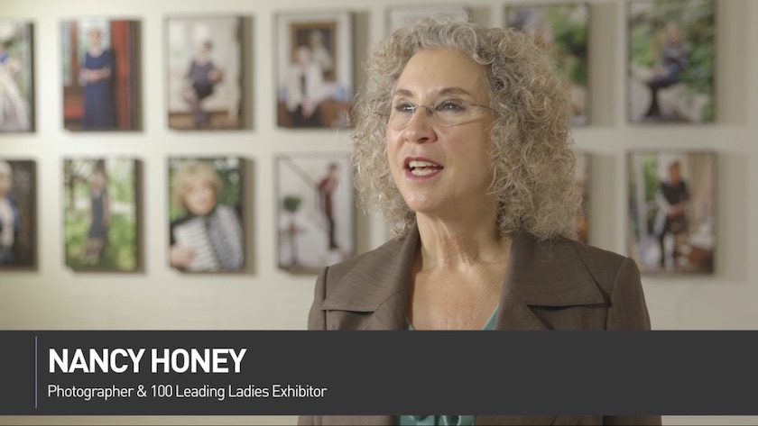 link to video of Nancy Honey being interviewed about the '100 Leading Ladies' project